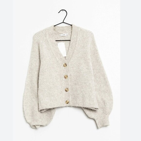 mango buttoned ribbed cardigan - Picture 6 of 6
